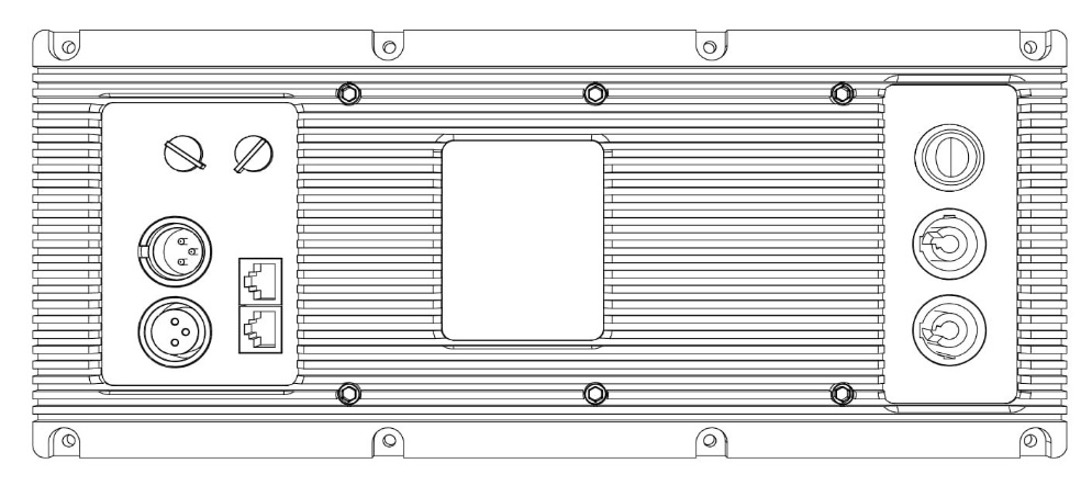 Model 608M — cabinet design illustration, view 3