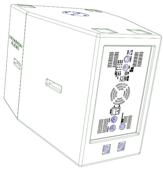 Model 615A — cabinet design illustration, view 2
