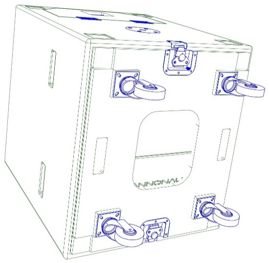 Model 615ASWEx — cabinet design illustration, view 2