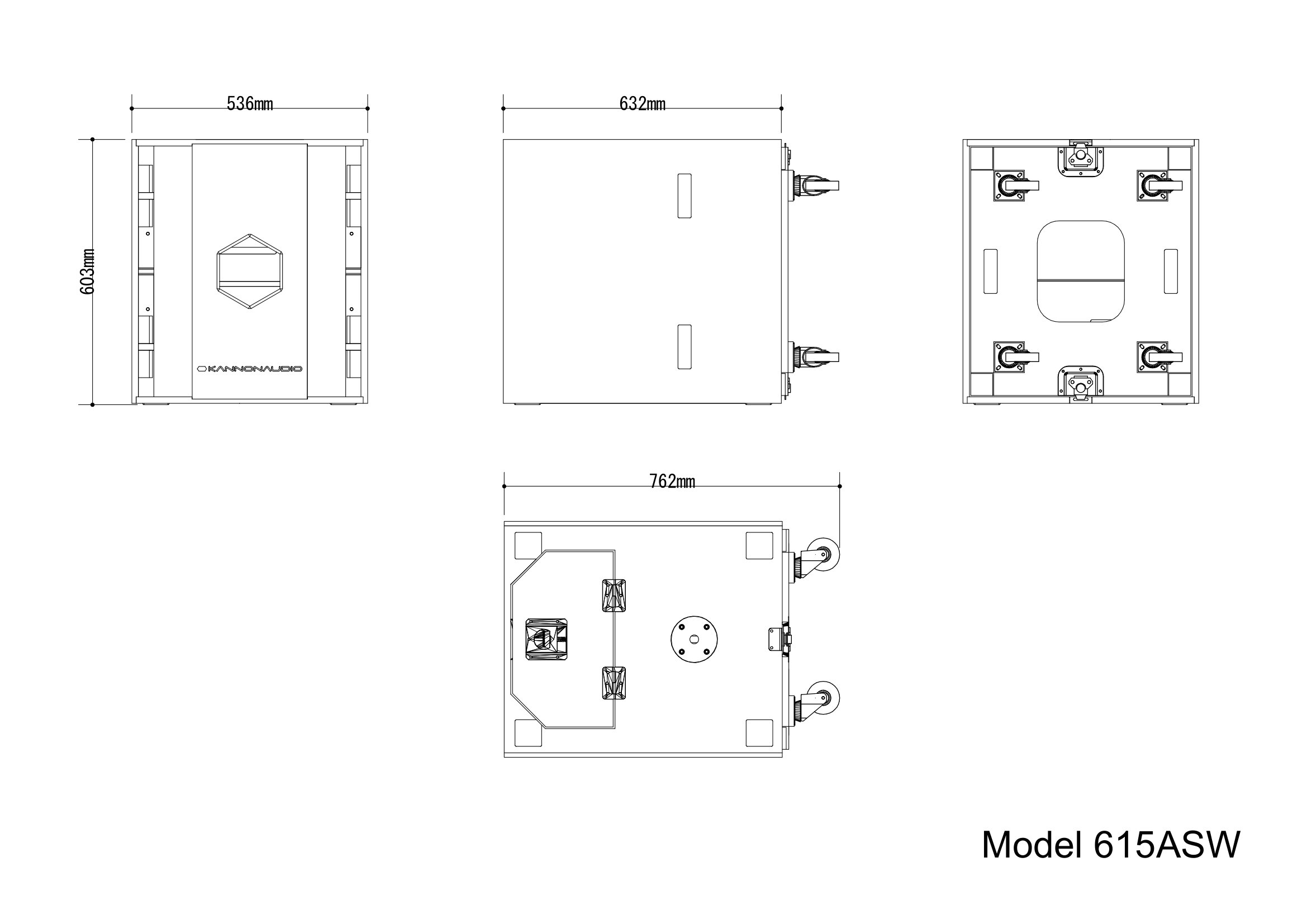 Model 615ASWEx — technical drawing, view 3
