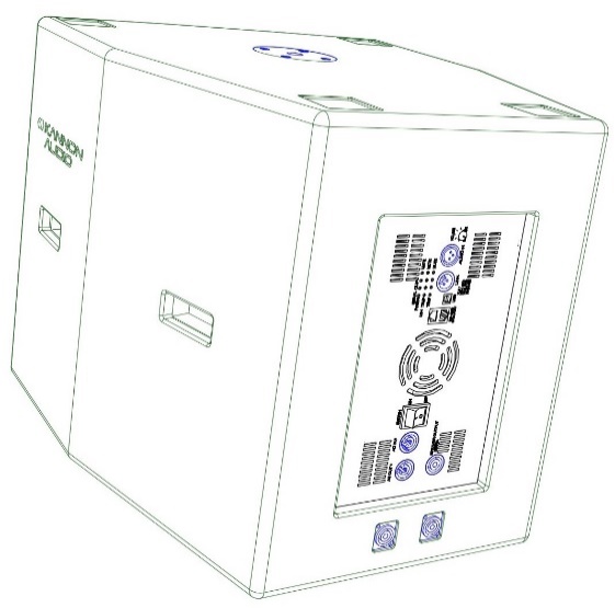 Model 618A — cabinet design illustration, view 2