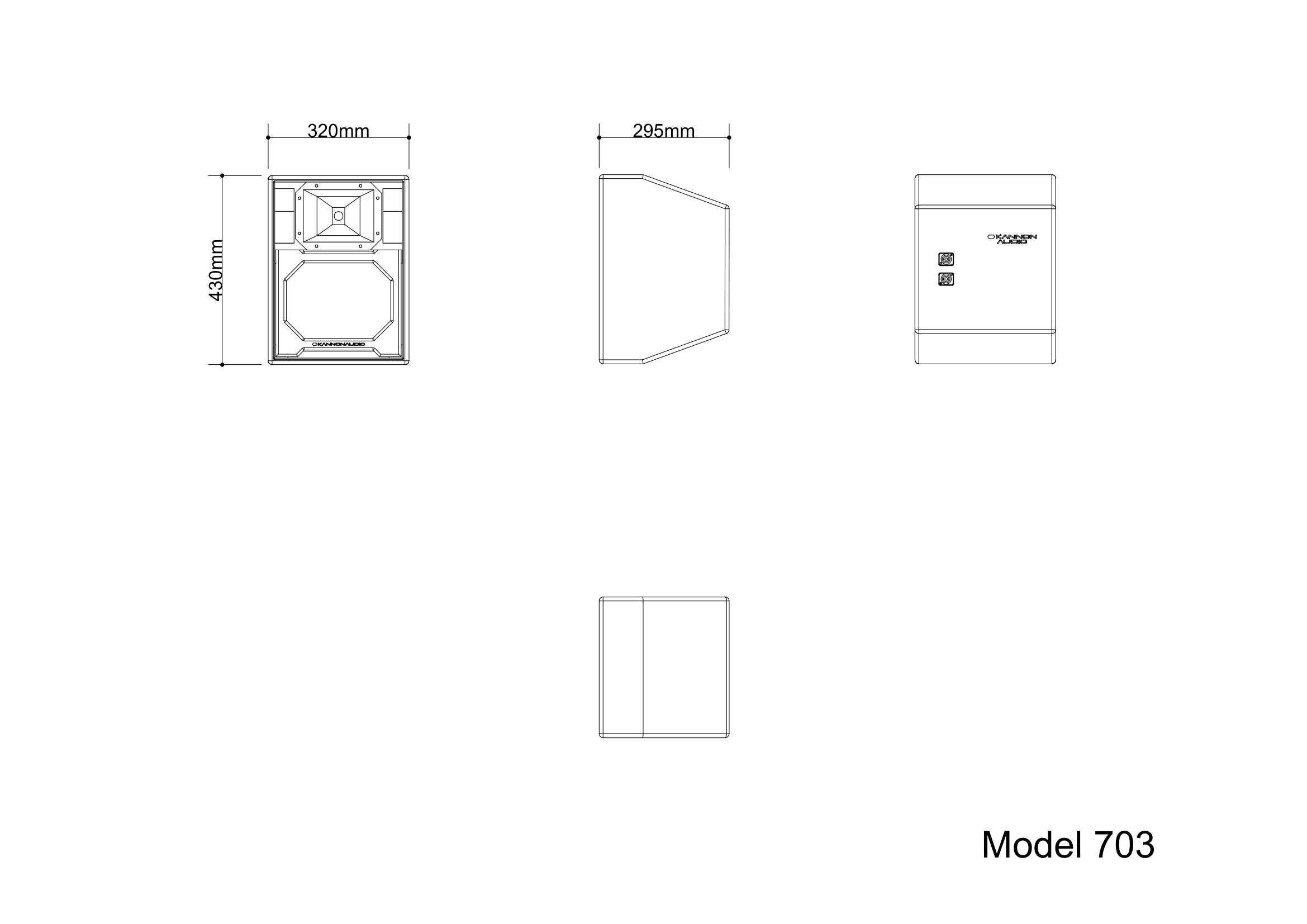 Model 703 — technical drawing, view 3
