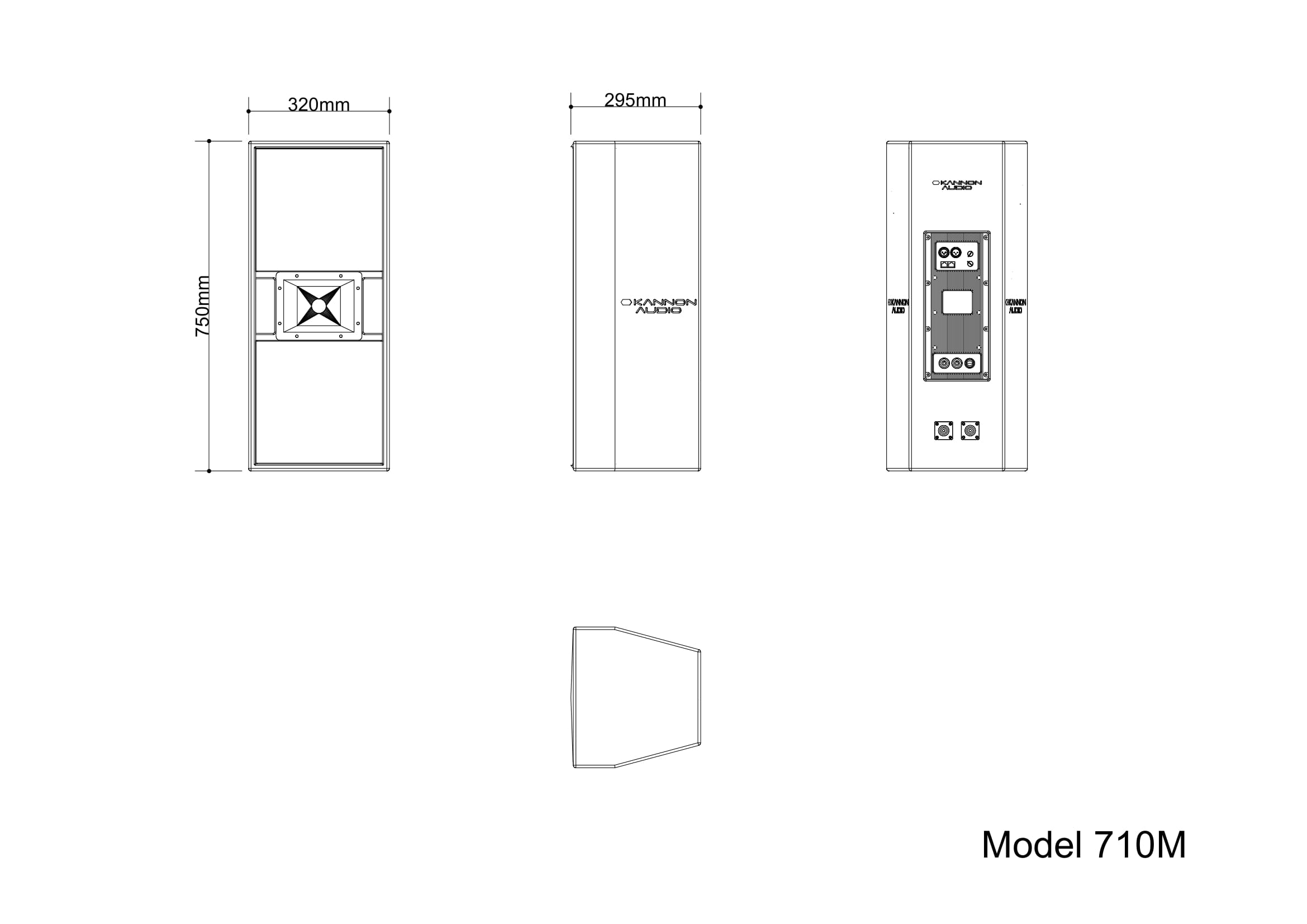 Model 710M — technical drawing, view 4